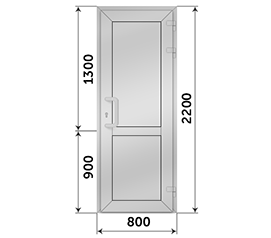 Одностворчатая дверь глухая AGS 800x2200