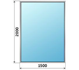 Одностворчатое окно Alumil 1500x2000